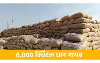 धान उपार्जन केंद्र से 1.39 करोड़ का धान लापता, प्रभारी पर अमानत में खयानत का मामला दर्ज