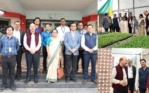 RBI अधिकारियों ने IGKV के कृषि महाविद्यालय का दौरा किया और औषधीय उद्यान, टिश्यू कल्चर प्रयोगशाला तथा रिछारिया अनुसंधान प्रयोगशाला में हो रही नवीनतम शोध गतिविधियों का अवलोकन किया