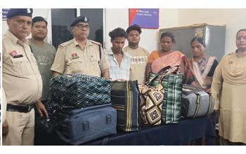 रेलवे स्टेशन पर लाखों रुपये का गांजा बरामद: ओडिशा से रीवा ले जा रहे दो महिलाओं समेत चार तस्कर गिरफ्तार