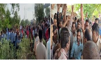 जर्जर स्कूल व खराब सड़क के विरोध में ग्रामीणों का प्रदर्शन, प्रशासन बोला- जल्द होंगे मरम्मत कार्य