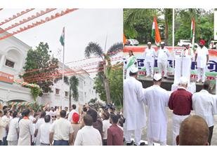 80वां स्वतंत्रता दिवस: BJP प्रदेश कार्यालय में संगठन महामंत्री साय ने फहराया तिरंगा, कांग्रेस ने राजीव भवन में मनाया आजादी का जश्न