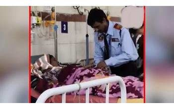 कालीबाड़ी स्थित जिला मातृ-शिशु अस्पताल में सुरक्षा गार्ड द्वारा महिला मरीजों की ड्रिप हटाने और कैनुला पर कैप लगाने का वीडियो सामने